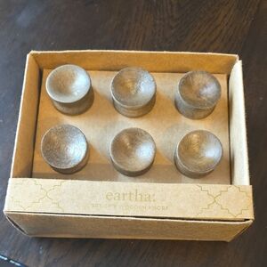 Eartha Natural Wood Cabinet Knobs — Set of 6 Brown